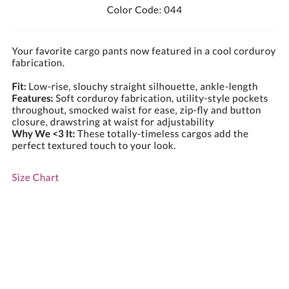 We The Free Tahiti Cord Cargo Pants - Picture 5 of 6